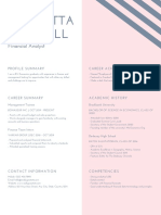 Pink Lavender Stripes College Resume PDF