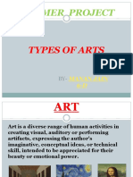 Summer Project: Types of Arts