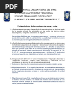 Fortalecimiento de Las Nociones de Suma y Resta