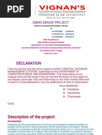 Dbms Minor Project: Hospital Database Management System