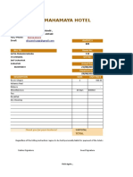 Hotel Invoice Sample 6