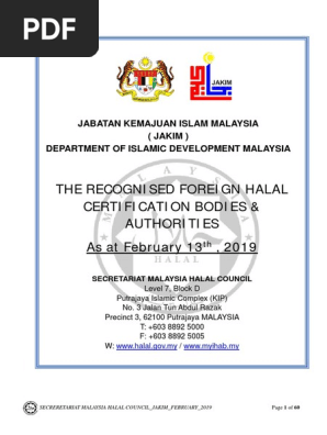 Cb List 20190213 Jakim Theocracy Food Law