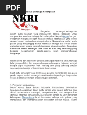 A Pengertian Hakekat Semangat Kebangsaan Negara Pdf