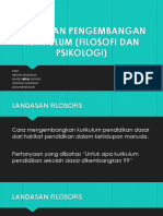 Landasan Pengembangan Kurikulum (Filosofi Dan Psikologi)