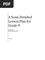 A Semi-Detailed Lesson Plan For Grade 9: Submitted By: Apostol, Sharmainelyn G