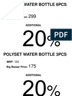 Polyset Water Bottle 6Pcs: MRP: Big Bazaar Price