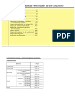 Caracteristicas Tecnicas y Informacion para El Consumidor