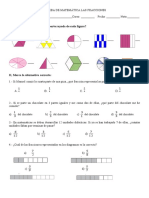 Prueba de Matemática Las Fracciones 6º