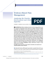 Evidence-Based Pain Management: Analyzing The Practice Environment and Clinical Expertise