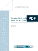 Cognitive Skills and Youth Labor Market Outcomes