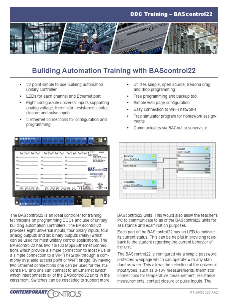 BAScontrol22 DDC Training Overview | PDF | Fahrenheit | Boolean Data Type