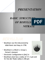 Presentation: Basic Structure of Beryllium Nitrate