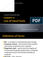 Lesson 1: Use of Hand Tools: (Computer Hardware Servicing)