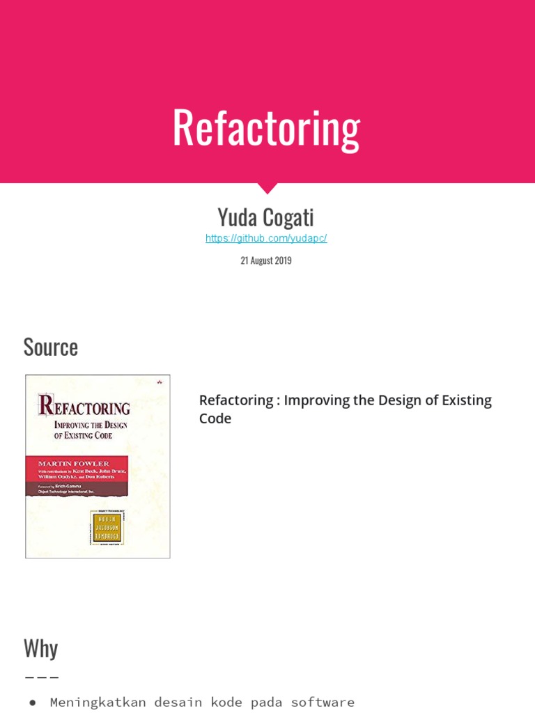 Refactoring for Improved Code Design | PDF | Art | Computers