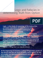 Applying Logic and Fallacies in Determining Truth From