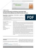 Level of Work Stress and Factors Associated With Bruxism in The Military Crew of The Peruvian Air Force