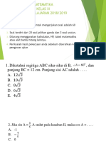 PTS Matematika Kelas XI 2019