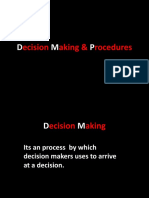 Decision Making, Tools and Procedures