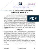A Review of Bike Security System Using Fingerprint GSM&GPS: I J I R C C E