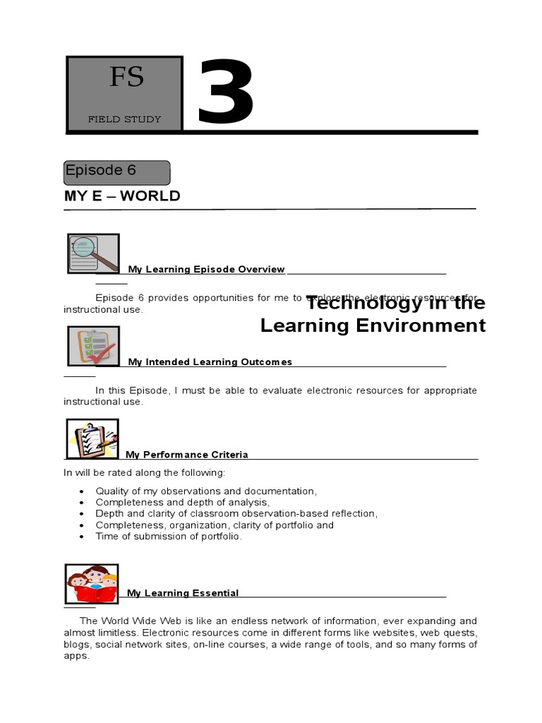 FS 3 EPISODE 6 With Answers | PDF | Educational Technology | Teachers
