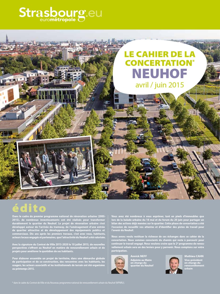 Page De Garde Cahier Concertation Neuhof - Cahier de La Concertation 2015 | PDF | Environnement naturel