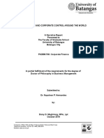 Written Report Governance and Corporate Control Around The World
