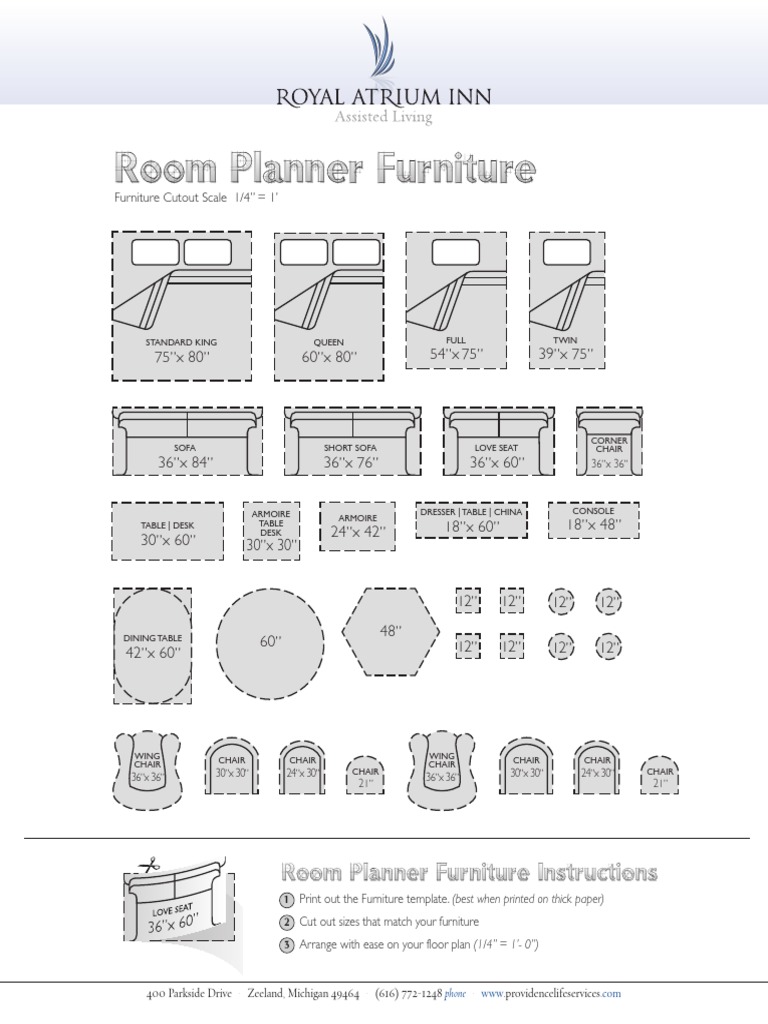 Room Planner Furniture Instructions | PDF | Home Economics | Art Media