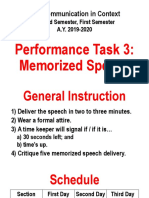 Memorized Speech Delivery