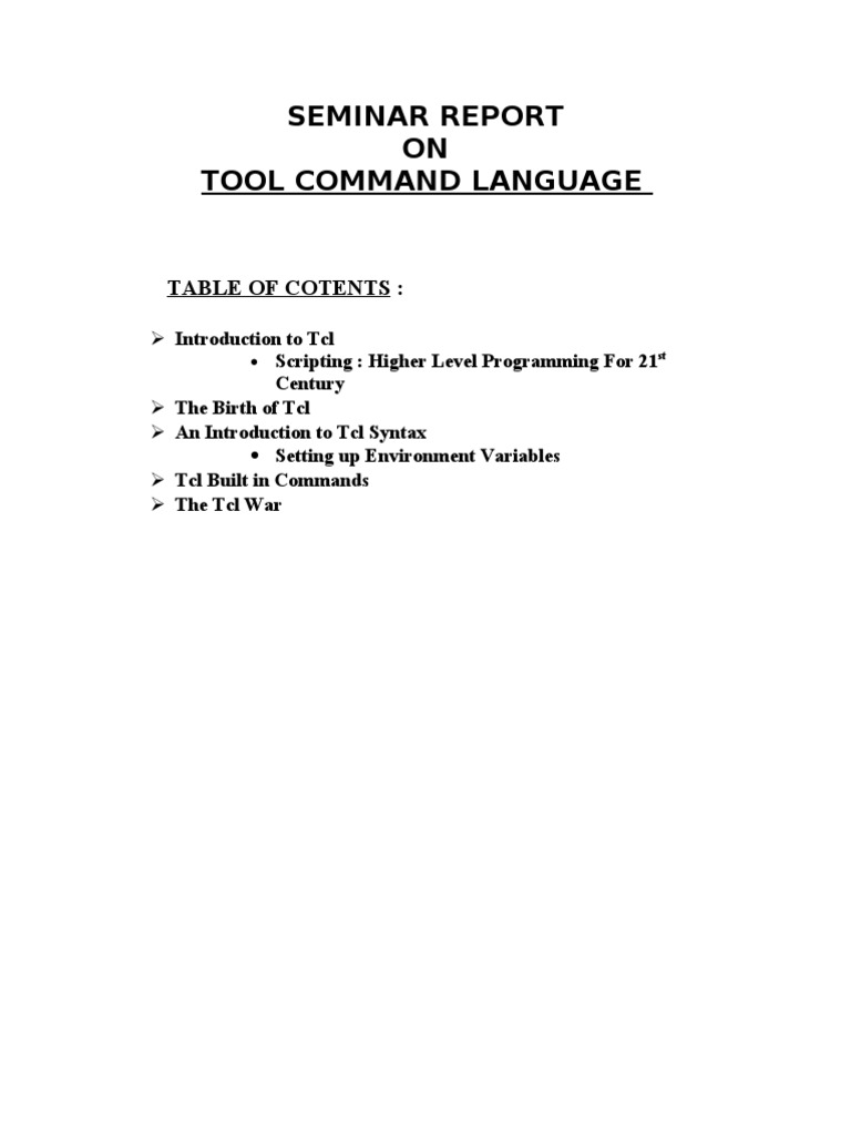 Tool Command Language | PDF