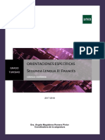 Orientaciones Específicas Segunda Lengua II Francés 2017-8