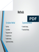 Methods: Simulation Method Experiential Method