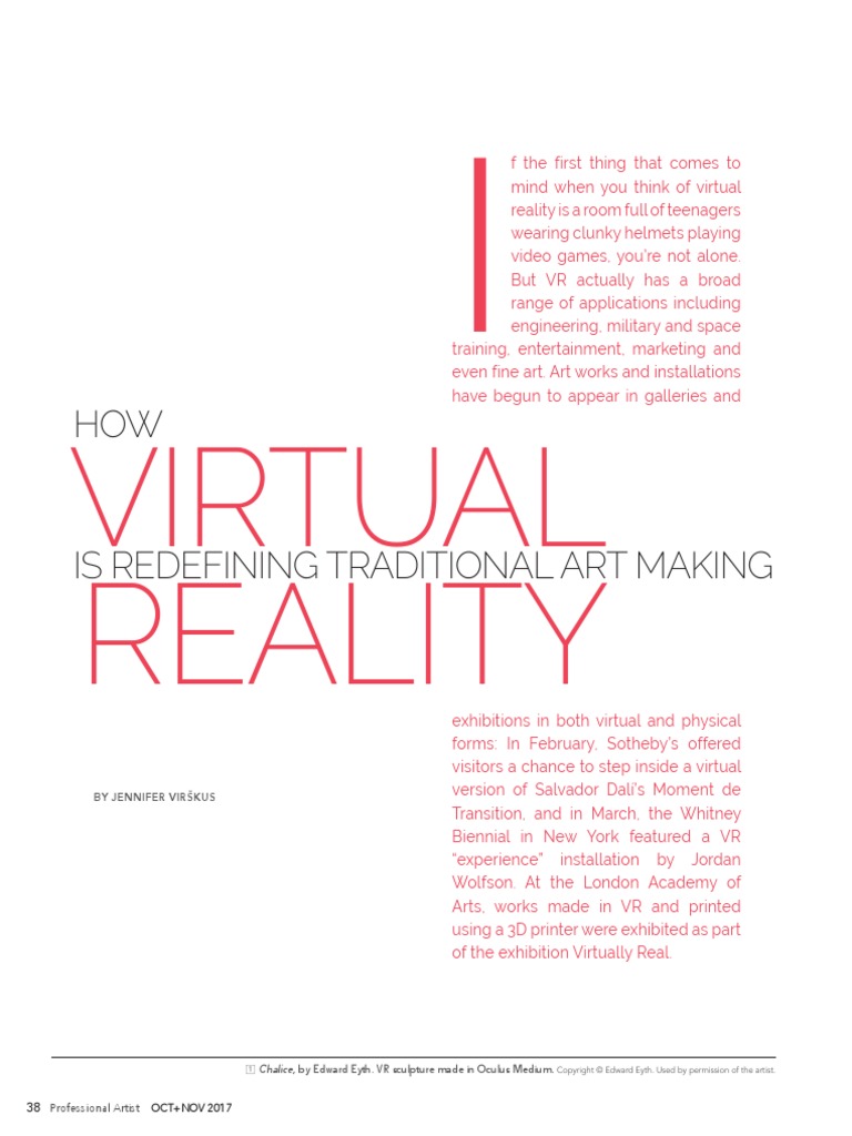 How Virtual Reality Is Redefining Traditional Art Making PDF | PDF ...