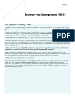 Case Study - Engineering Management