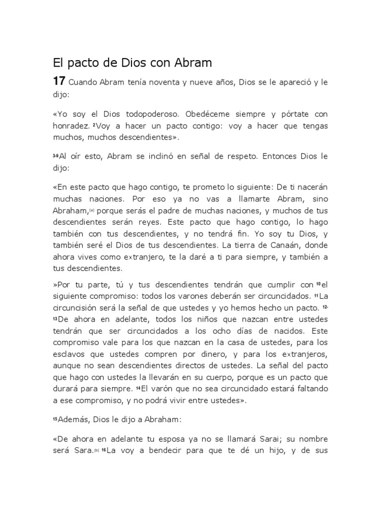 Pacto de Dios con Abraham y su Significado | PDF | Ismael | Abrahán