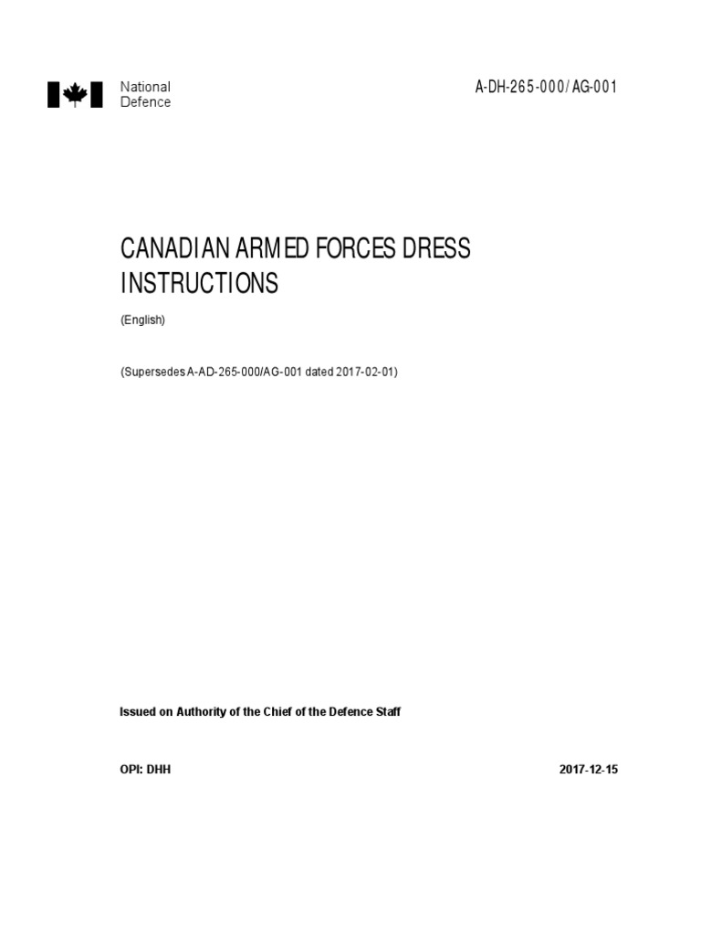 Caf Dress Instructions Military Uniforms Uniforms