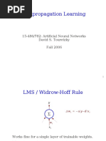 Backpropagation Learning: 15-486/782: Artificial Neural Networks David S. Touretzky Fall 2006