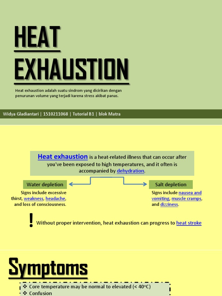 Heat Exhaustion | PDF | Hyperthermia | Dehydration