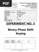 Experiment No. 5: Binary Phase Shift Keying