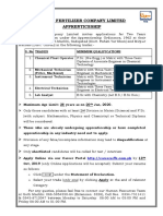 FFC Apprenticeship Program for Chemical, Mechanical, Instrument and Electrical Trades