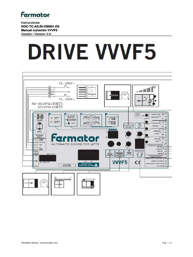 Manual de Conexión VVVF5 Fermator | PDF | Relé | Ascensor