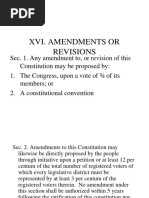 Xvi. Amendments or Revisions
