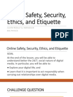 Online Safety, Security, Ethics, and Etiquette: Julien Rezally Q. Maraggun Bse-Physics