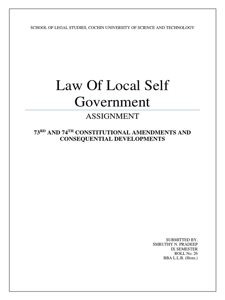73rd and 74th constitutional amendments pdf pdf politics of india