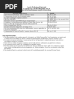 Lovely Professional University: Academic Calendar For Session 2019-20