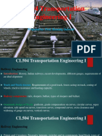 CL504 Transportation Engineering I: Prepared By: Prof. Hemang Dalwadi