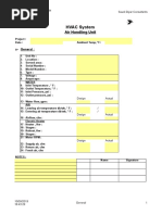 AHU Checklist