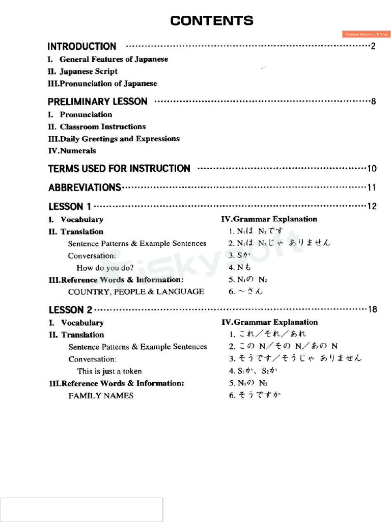 Minna No Nihongo Beginner I - Translation & Grammatical Notes PDF | PDF