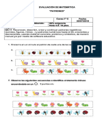 Evaluación de Patrones 1º Basico