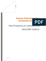 ACX-EnT-01 Aconex LATAM Entrenamiento - Contenido de Cursos