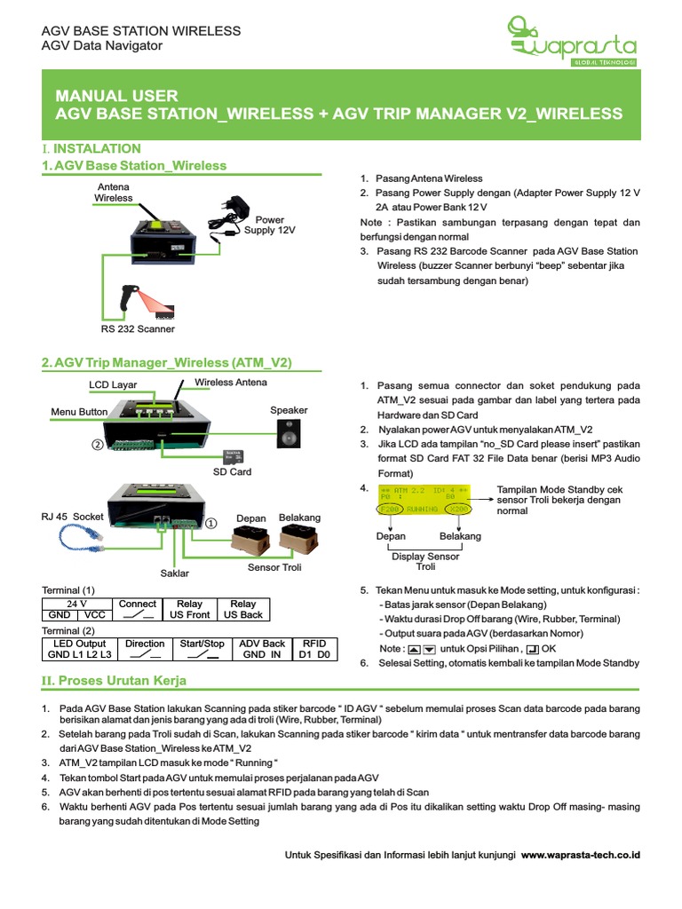 Panduan Instalasi AGV Base Station Wireless | PDF
